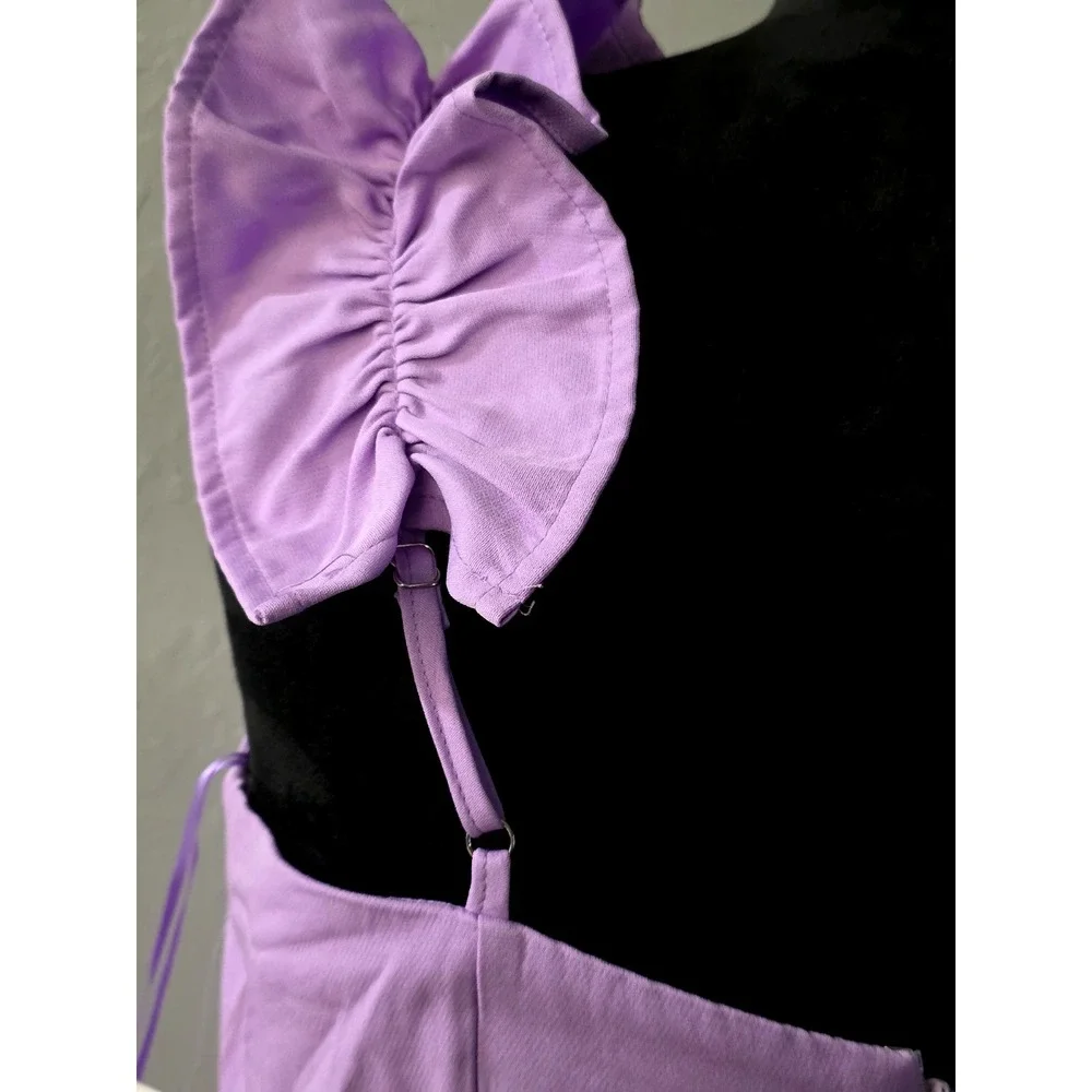 TCEC Asymmetrical One‎ Shoulder Ruffle Dress Size Medium Lavender CD01911
